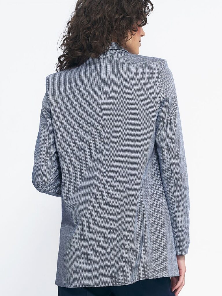 Veste rayée fluide viscose coupe ajustée longueur midi — vue 1