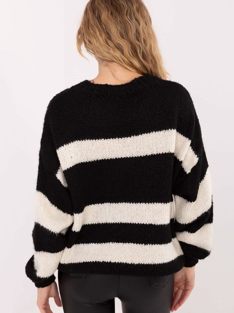 Pull marinière oversize rayé femme, coupe confortable élégante — vue 1