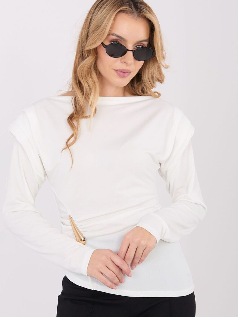 Blouse Mathilde avec épaulettes structurantes et détail métal