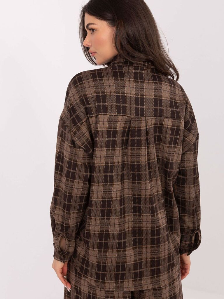 Chemise carreaux Léa en viscose, coupe classique épousée — vue 2