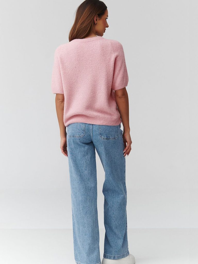 Pull femme Romane manches courtes alpaga coupe ample — vue 2
