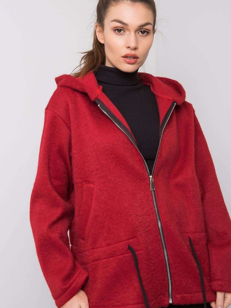Sweatshirt chocolat femme capuche zip poche kangourou