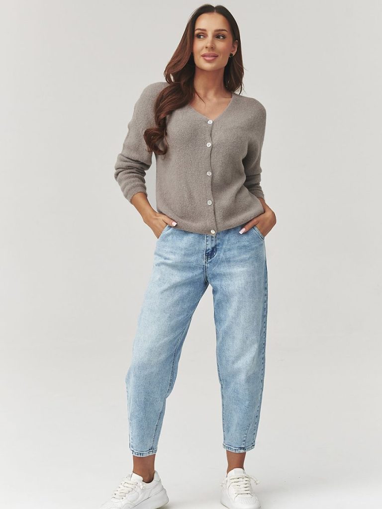 Cardigan Mathilde col V tricot doux coupe ample — vue 1