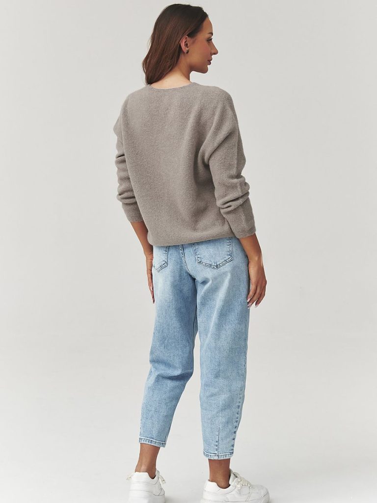 Cardigan Mathilde col V tricot doux coupe ample — vue 2