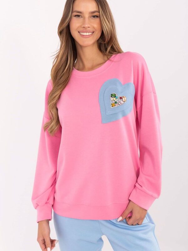 Sweatshirt rose cœur