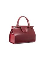 Sac en cuir naturel rétro rouge