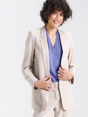 Veste beige collection lin
