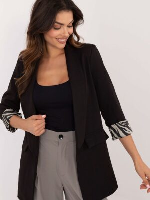 Veste noir collection zèbre