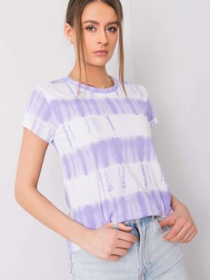 T-shirt effet peinture violet