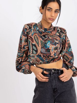 Chemisier collection motifs orangé