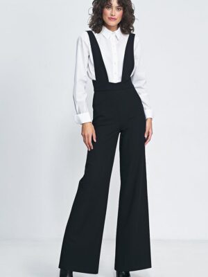 Combinaison bretelle noire bas évasé