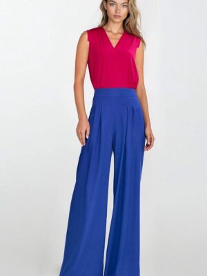 Pantalon collection lin bleu