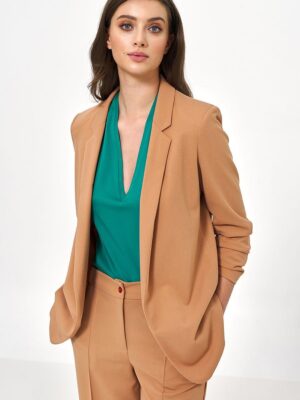 Veste classique tailleur camel