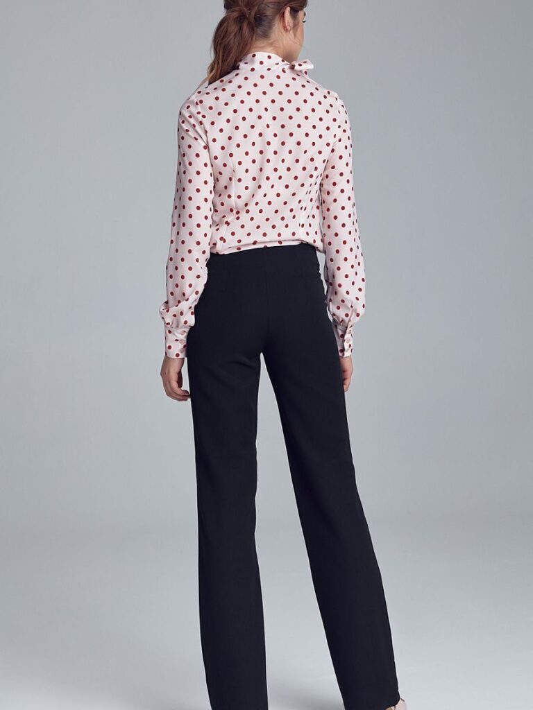 Pantalon droit noir femme coupe élégante bureau — vue 1