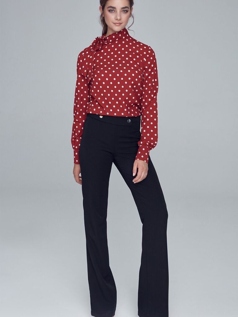 Pantalon droit noir femme coupe élégante bureau — vue 2