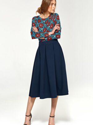 Jupe plissée marine