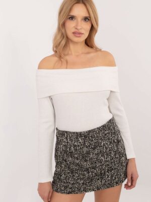 Pull épaules nues blanc