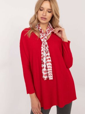 Pull long collection automne rouge