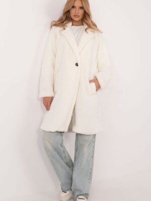 Manteau fausse fourrure blanc