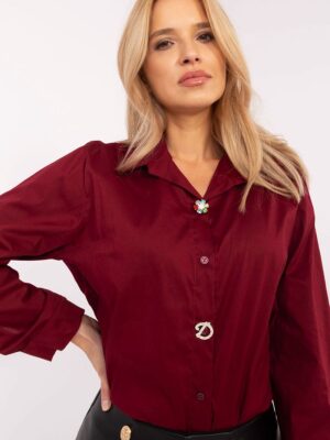 Chemise rouge Madame boutons Conchos