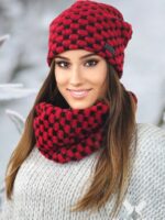 Ensemble polaire laine rouge