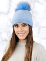 Bonnet ALOES  collection laine ciel