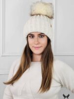 Bonnet laine / polaire blanc
