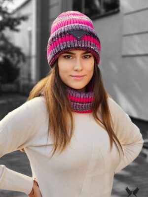 Bonnet Muscari framboise