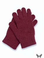 Gants laine framboise