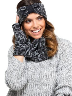 Bandeau léopard gris