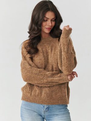 Pull tresse collection kid/mohair miel