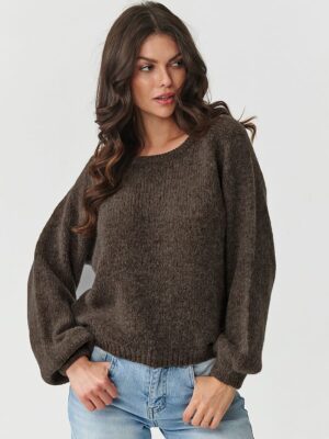 Pull collection kid/mohair tabac