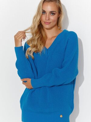 Pull chic bleu roi