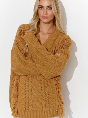 Pull frange ocre