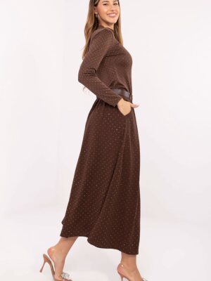 Jupe longue collections paillettes chocolat