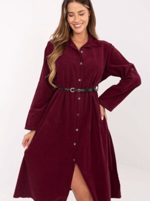 Robe chemise bordeaux