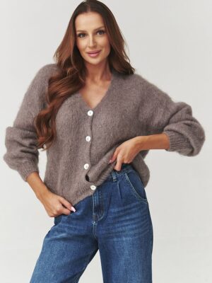 Cardigan model 219734 Makadamia