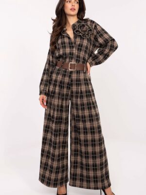 Pantalon palazzo carreaux