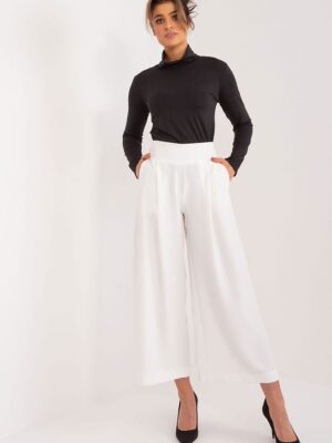 Pantalon taille haute largeur xxl blanc
