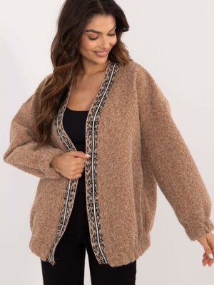 Gilet liseré fantaisie beige