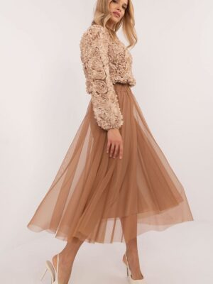 Jupe tulle camel