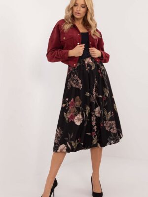 Jupe collection fleurie noire