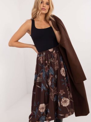 Jupe collection fleurie chocolat