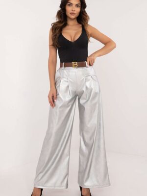 Pantalon simili argent