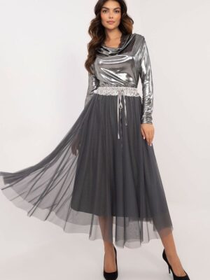 Jupe tulle ceinture grise