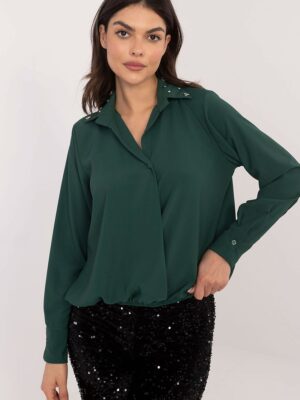 Chemise col cristal emeraude