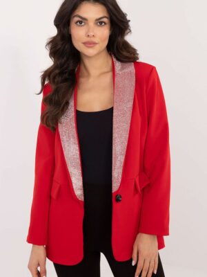Veste collection paillettes rouge