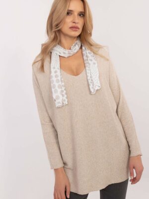 Pull long collection automne beige