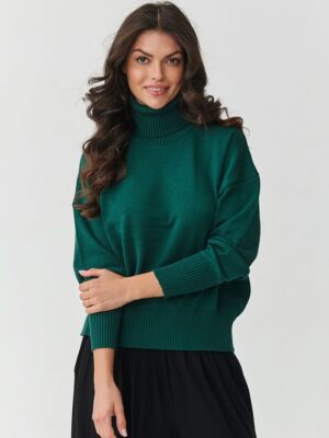 Pull Col roulé emeraude