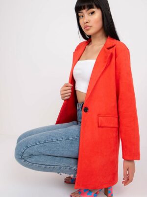 Veste effet daim orange